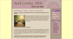 Desktop Screenshot of bethcerritophd.com