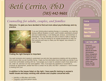 Tablet Screenshot of bethcerritophd.com